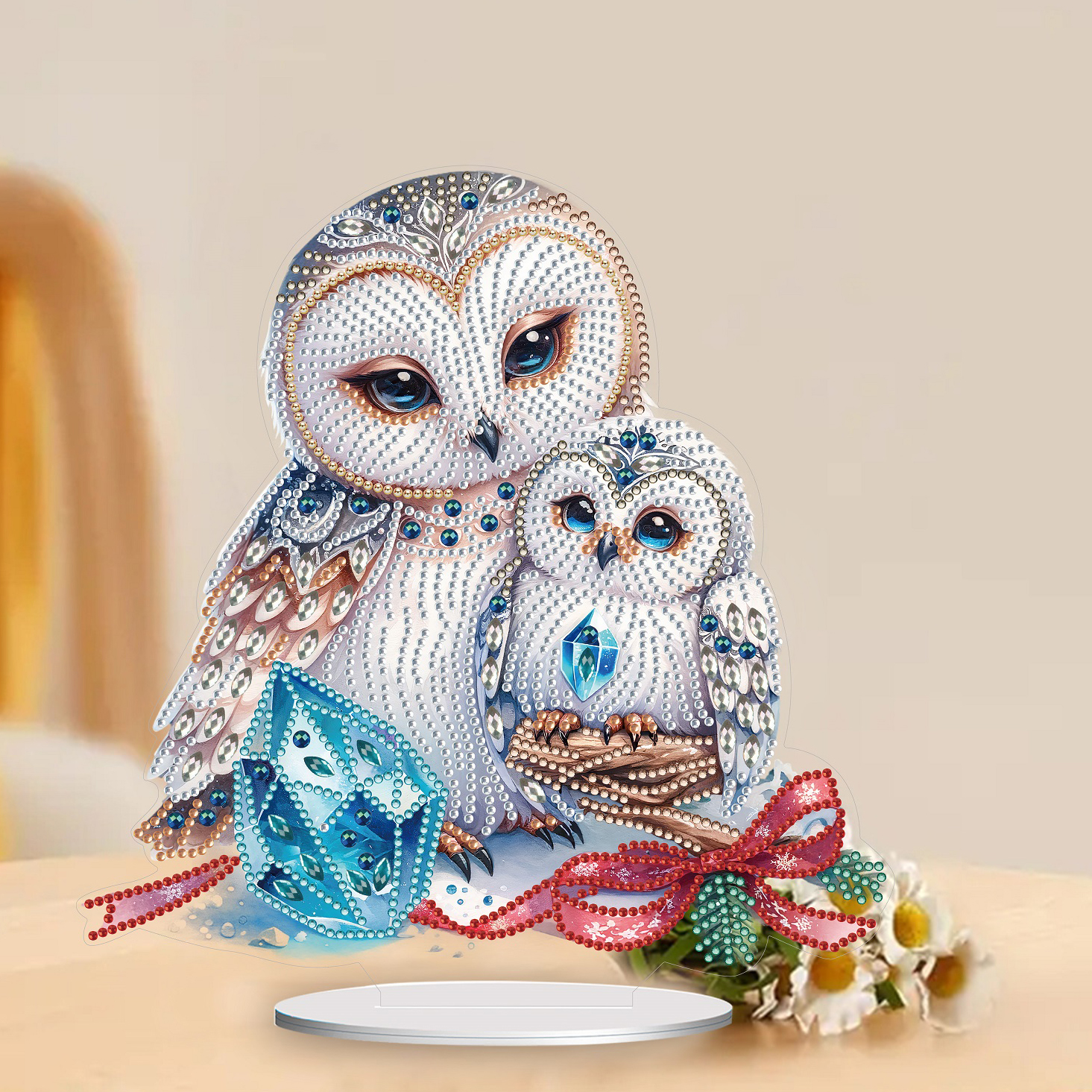 5D DIY Special Shape Diamond Painting Desk Ornament Owl Decor Kit