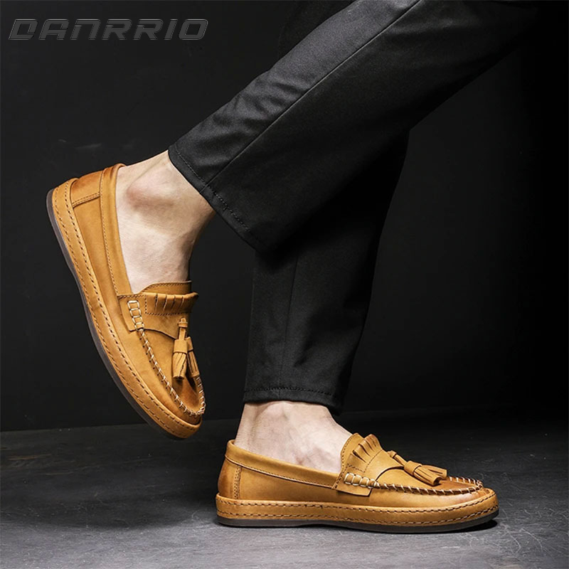 DANRRIO Handmade Retro British Style Casual Tassels Loafers|Handmade Shoes DANRRIO.COM DANRRIO