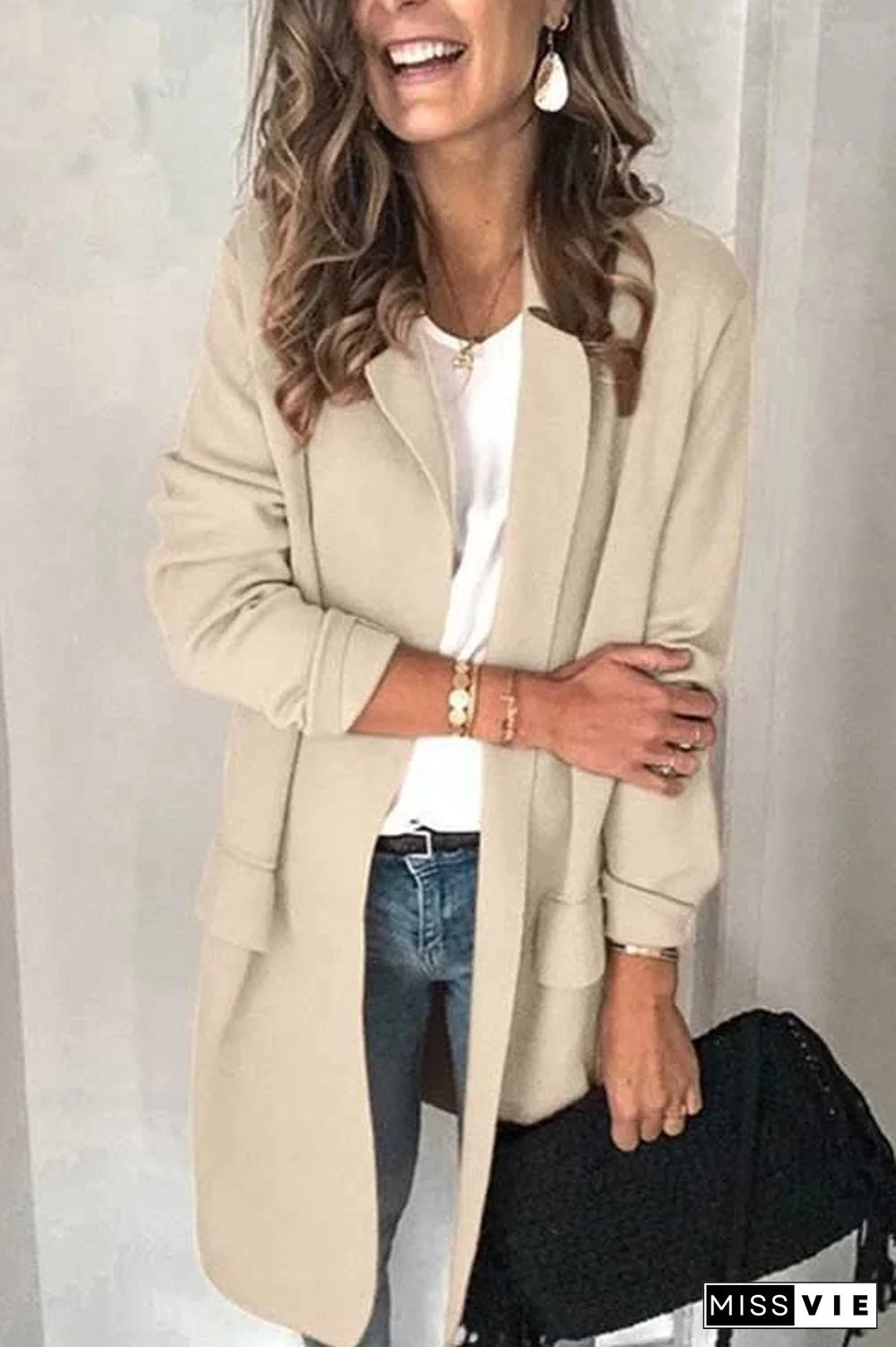 Lapel Long Overcoat Leisure Suits