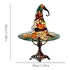 Witch Hat Desk Ornament Maple Leaf Resin Halloween Night Light