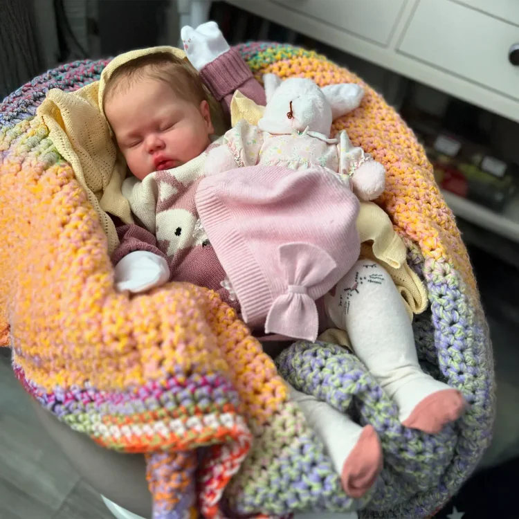  20'' Super Lovely Cloth Body Reborn Baby Girl Doll Namis with Heartbeat💖 & Sound🔊 - Reborndollsshop®-Reborndollsshop®