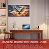 (US Only)5D DIY Full Round Drill Diamond Painting Independence Day Eagle Kit 70x40cm