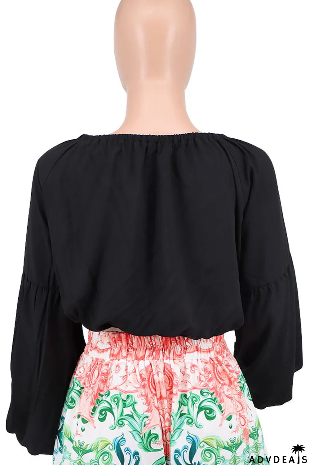 Light Green Casual Sweet Solid Split Joint Fold O Neck Tops