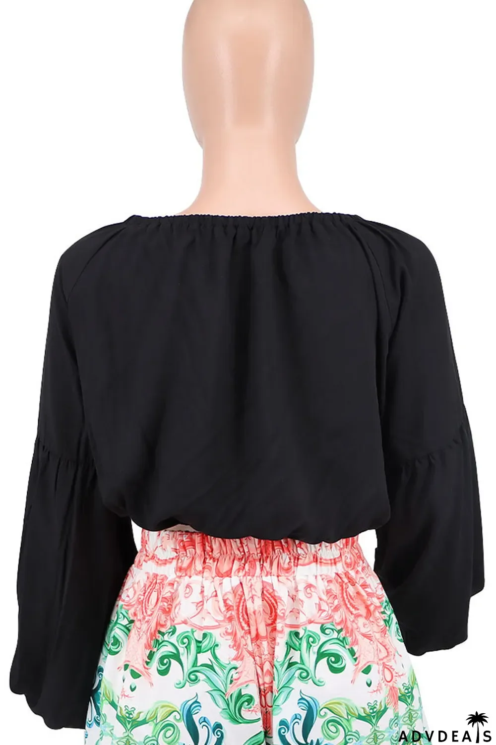 Light Green Casual Sweet Solid Split Joint Fold O Neck Tops