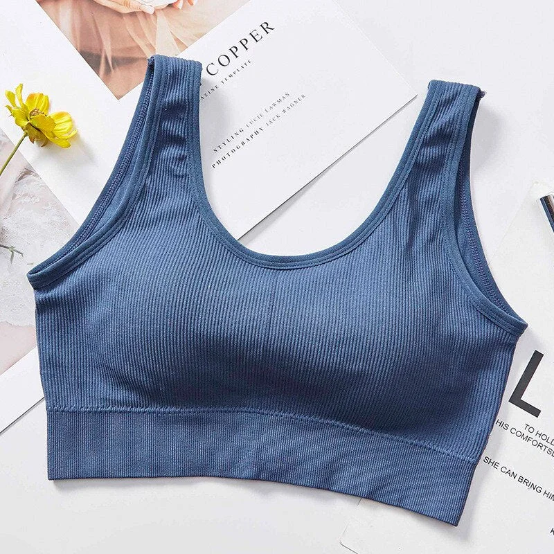 Women Tube Tops Sexy Crop Top Seamless Underwear V-Back Wrapped Chest Streetwear Sleeveless Female Fitness Bandeau Top Tank