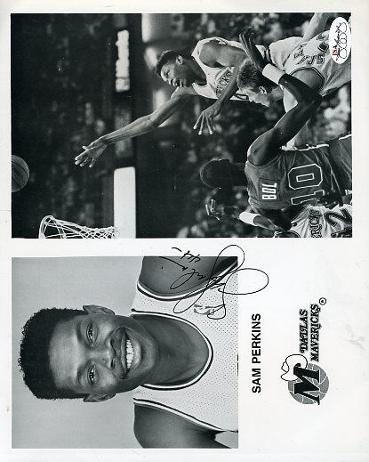 Sam Perkins Mavericks Signed 8x10 Photo Poster painting Jsa Authentic Autograph