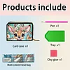 2pcs Flower Deer Pattern Diamond Painting Fashion Card Holder Compact Coin Purse