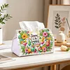 (24cm)Diamond Art Tissue Box DIY PU Napkin Cover for Home Decoration(summer drinks)