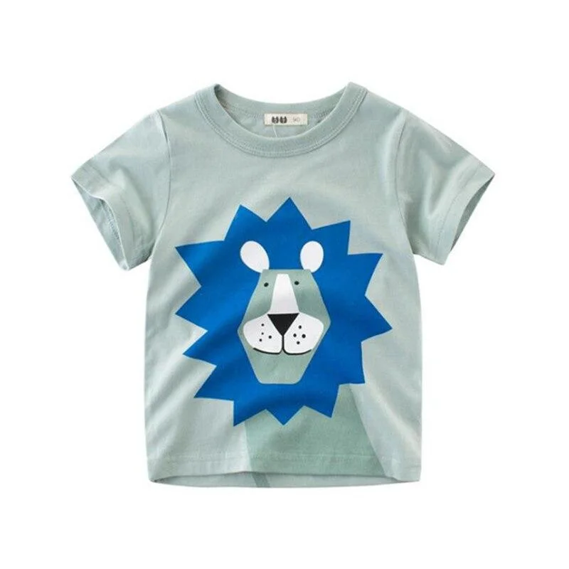 1-8Y Kids Baby Boy Tops T-shirt Summer Baby Cotton Tees Top Clothes Toddler Fashion T Shirts Children Casual Playclothes