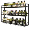 [US Local Warehouse] Bar Liquor Bottle Display Shelf Wall-Mounted Wine Storage Rack Home Glass Holder