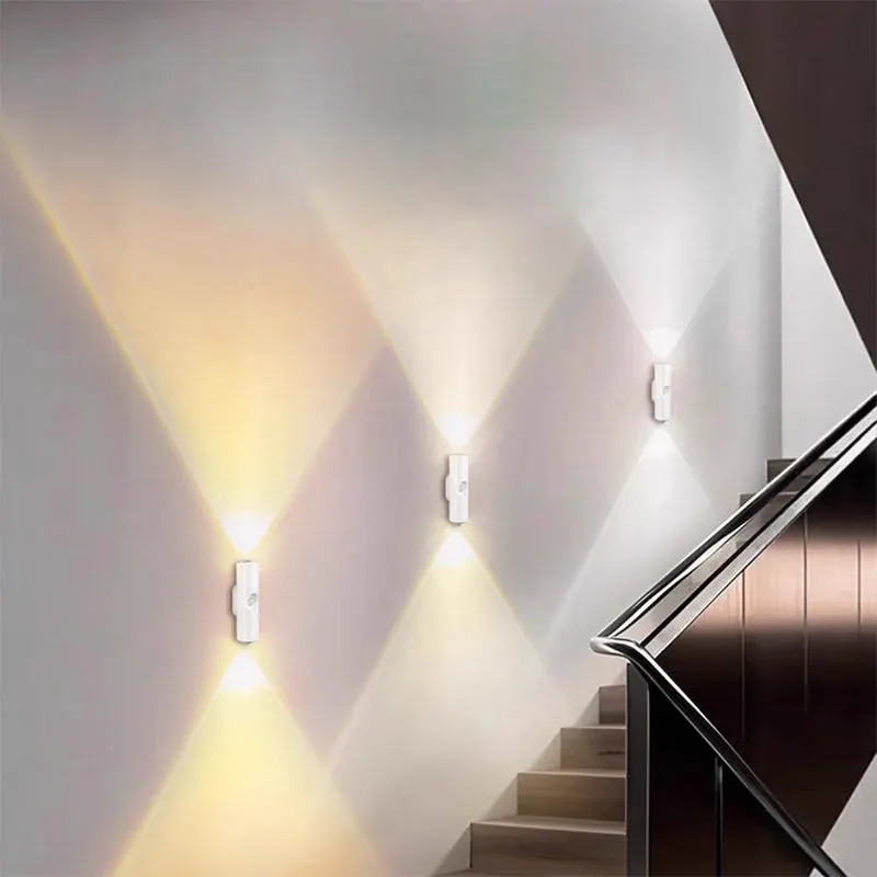 Compact magnetic motion sensor light used around different home spaces