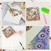 (US Local)6pcs Diamond Painting Greeting Cards DIY Diamond Art Cards Crafts (Dog Garden)