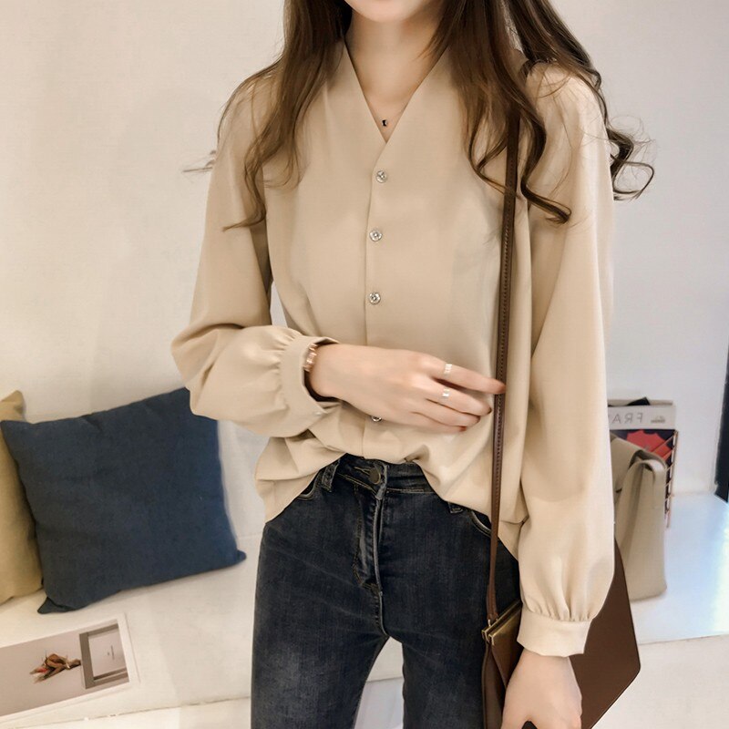 New Autumn Elegant Chiffon Loose Shirts