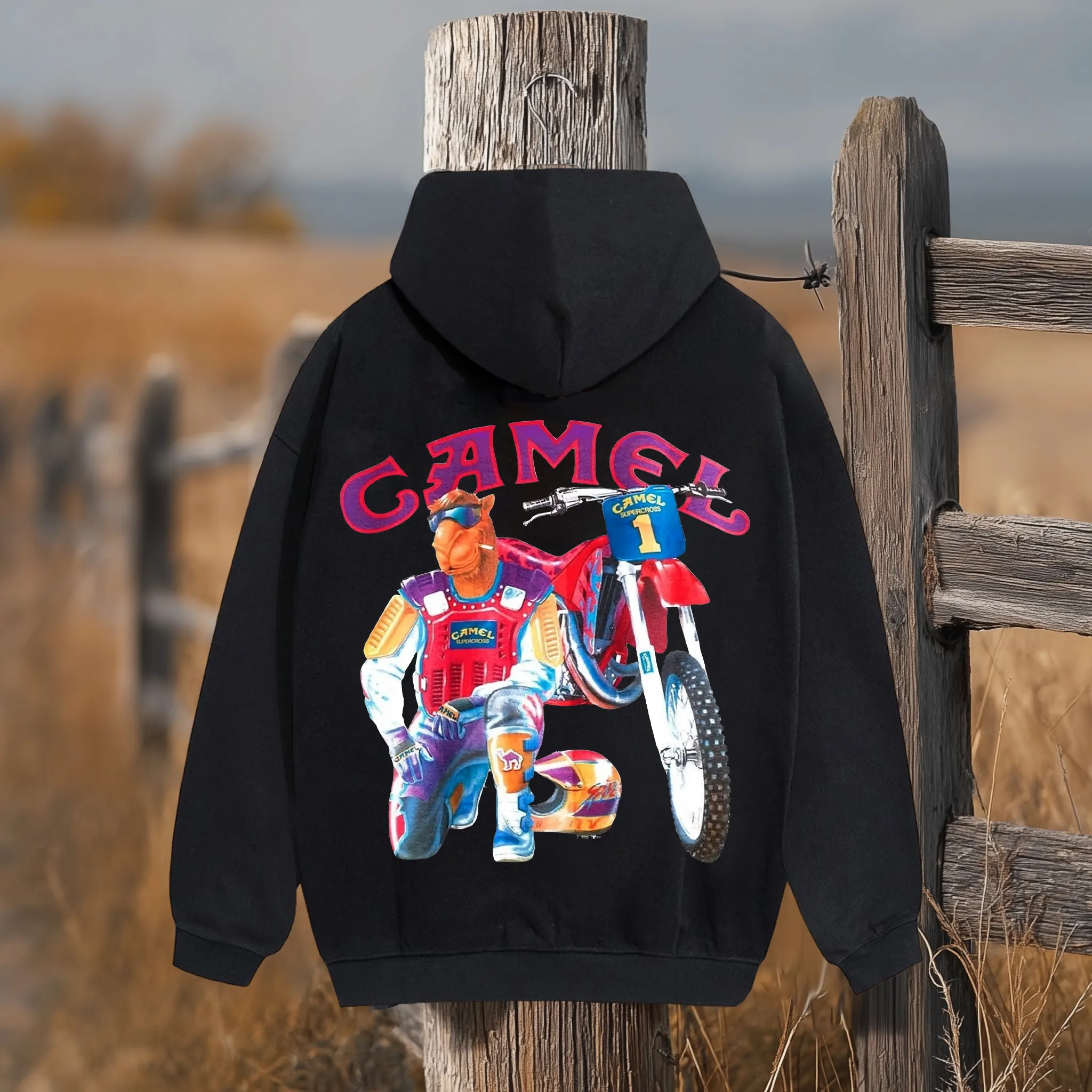 Motorcycle Rider Design Print Graphic Hoodie