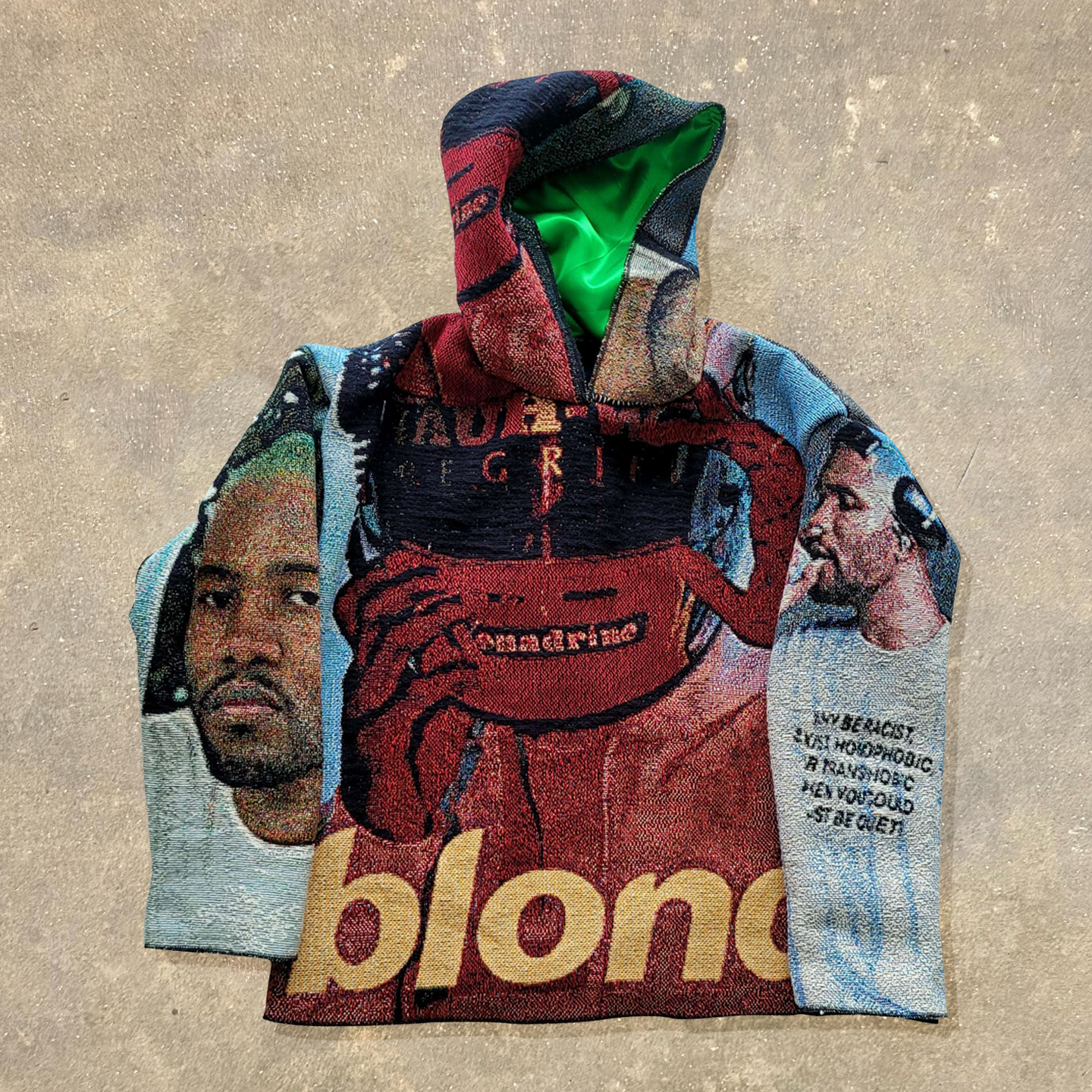 Blond Helmet Print Long Sleeve Hoodies