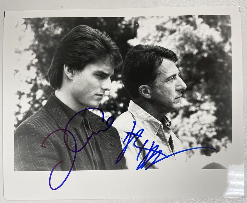 Tom Cruise & Dustin Hoffman Signed Autographed Rain Man