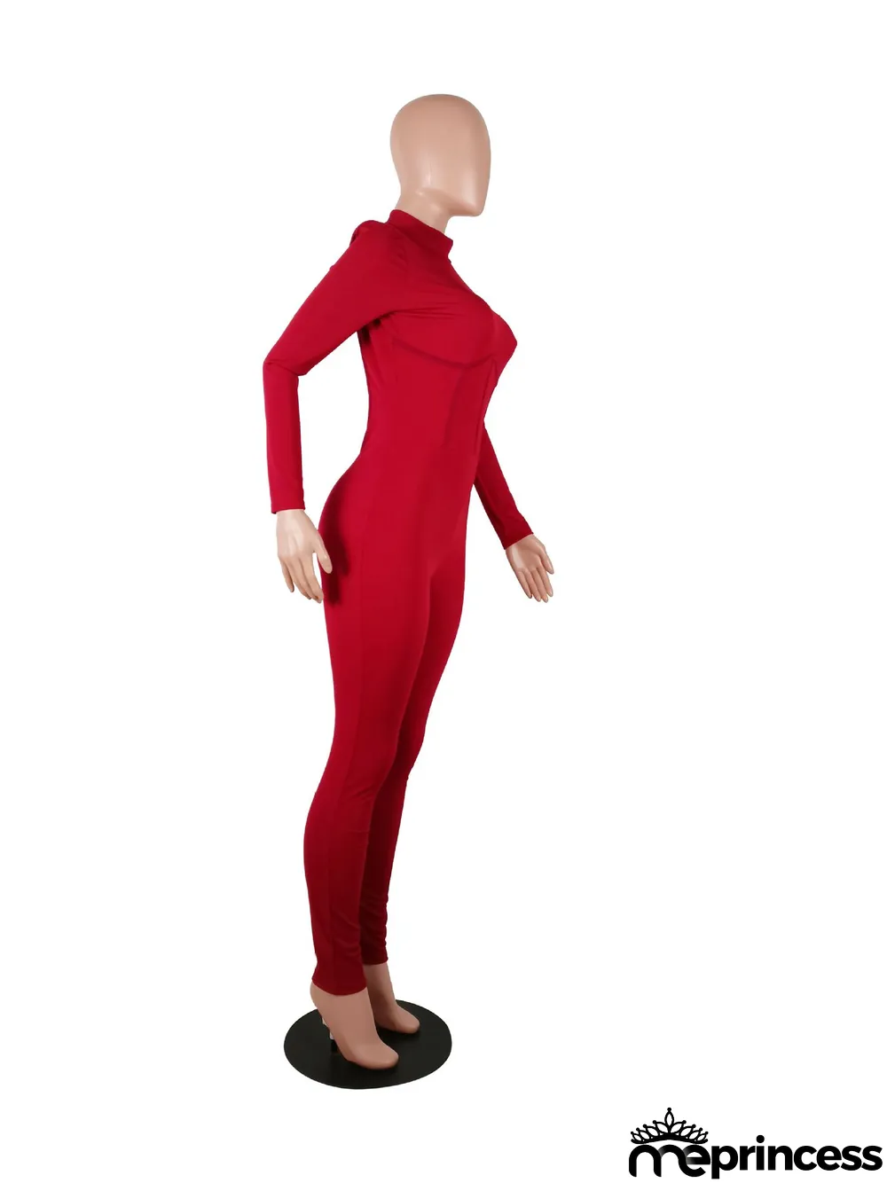 Hot Sale High Neck Nude Back Sexy Solid Color Small Pit Strip Jumpsuit