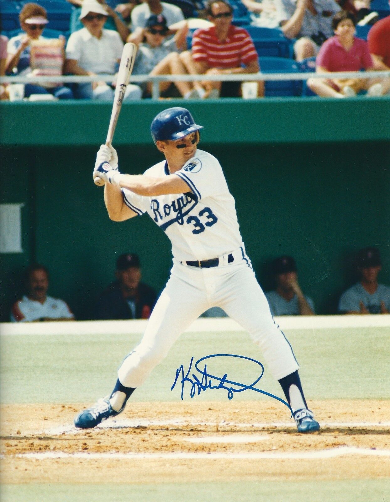 Signed 8x10 KEVIN SEITZER Kansas City Royals Autographed Photo Poster painting - COA