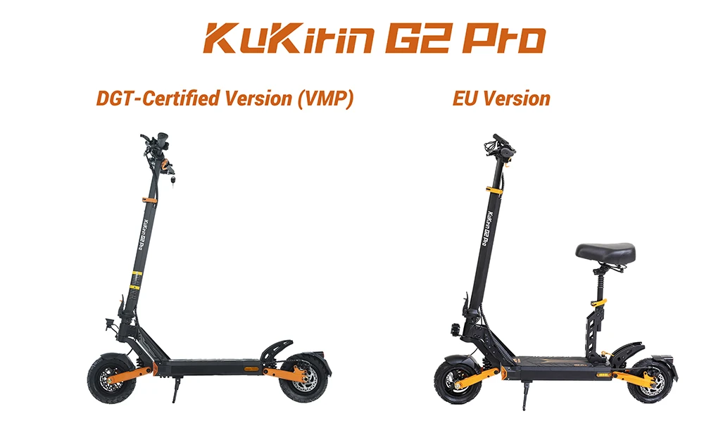 KuKirin G2 Pro (VMP) 电动滑板车,500W 电机,48V 15.6Ah 电池,9 英寸真空胎,最高时速 25 公里/小时,续航里程 65 公里,前后碟刹,弹簧减震