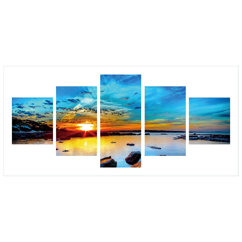 

5pcs Sunset - Round Drill Diamond Painting - 90*45CM (Multi Big Size), 501 Original