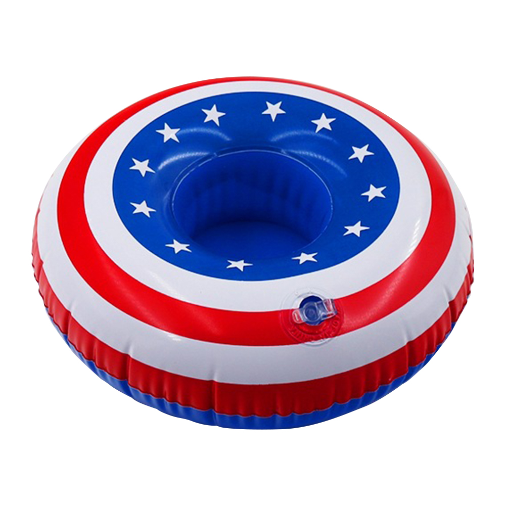 

US Flag Inflatable Swimming Pool Drink Cup Stand Holder Float Toy Coasters, 501 Original