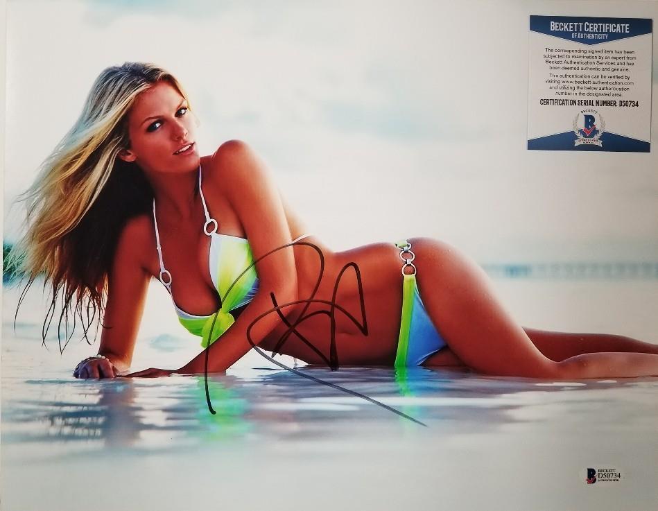 BROOKLYN DECKER Signed 11x14 Photo Poster painting Actress Model Autograph ~ Beckett BAS COA