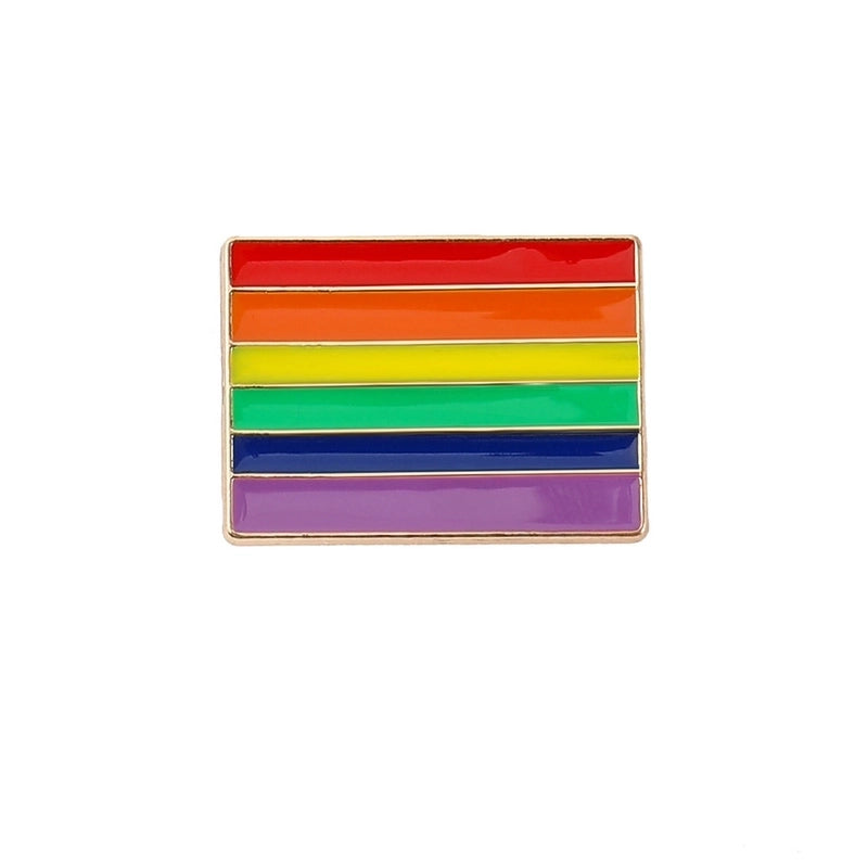 Fashion Pin Rainbow Heart Shape Alloy Plating Unisex Brooches