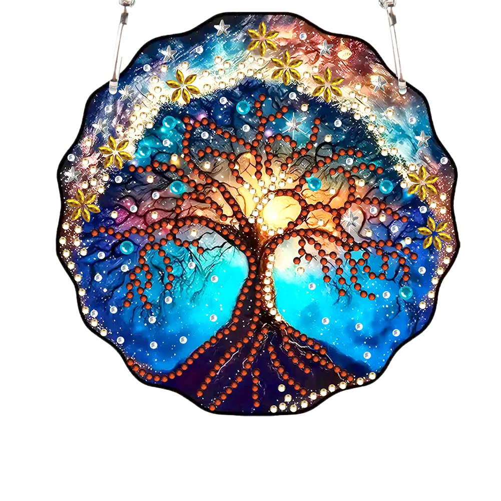 DIY Tree Single-Sided Acrylic 5D DIY Diamond Painting Hanging Pendant