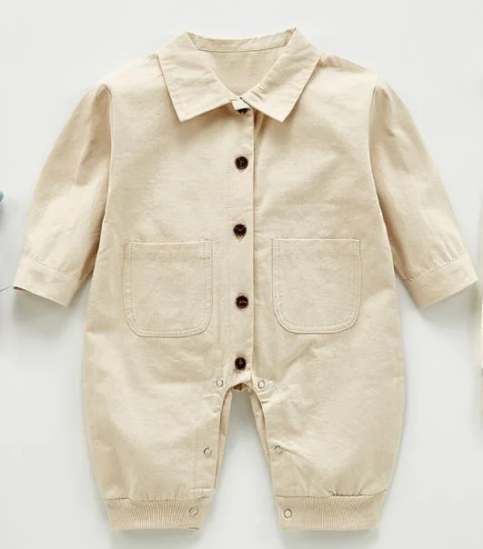 New Newborn Boys Girls Corduroy Jumpsuits Clothes Spring Autumn Baby Boys Girls Rompers Long Sleeve Children Rompers 0-3Yrs