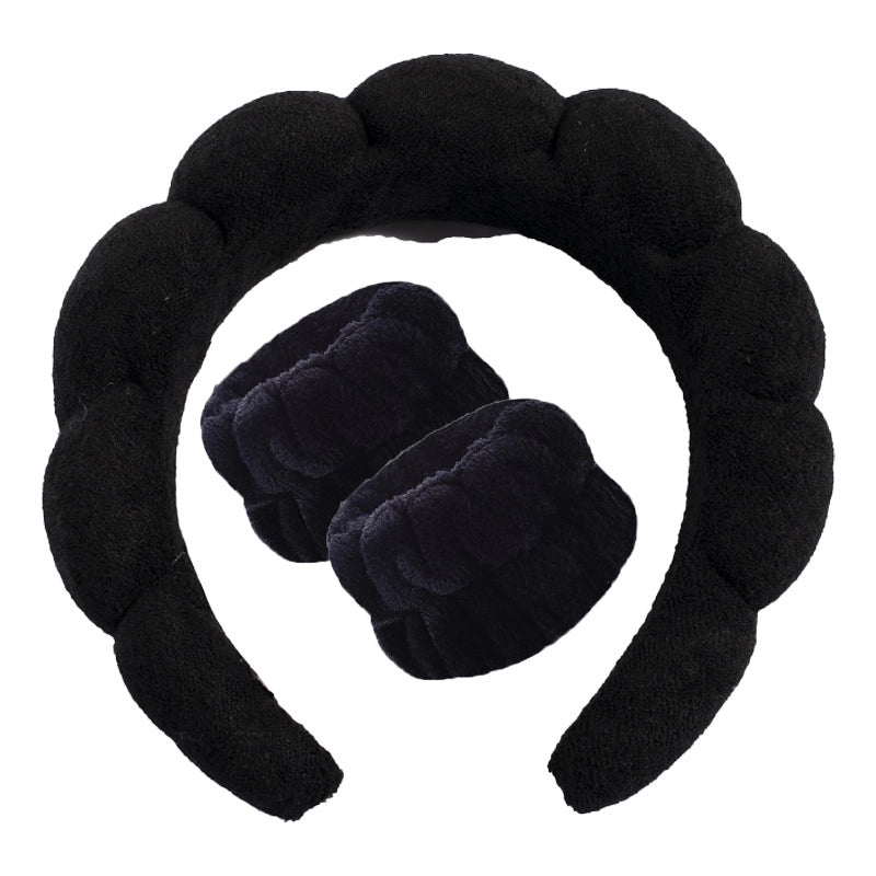Minimalist Women’s Color Block Towel Velvet Spa Headband