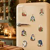 10PCS DIY Pearl Diamond Painting Christmas Fridge Magnets, Sparkling Rhinestone Refrigerator Magnet Craft Kit for Home Decor & Gifts