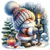 Christmas Gnome Candles-11CT Stamped Cross Stitch 40*40cm/15.75*15.75in