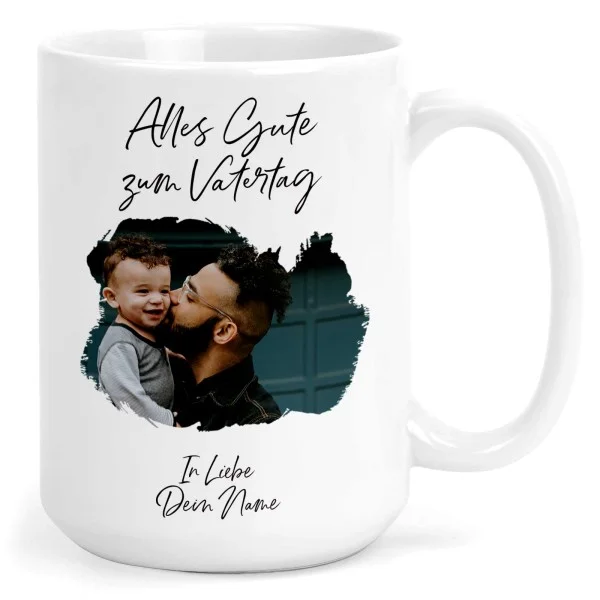 Kettenmachen Personalisierte Foto & Name Tasse - Alles Gute zum Vatertag