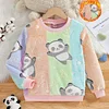 Kid Girl Cozy Panda Plush Fashion Long Sleeves Sweatshirts
