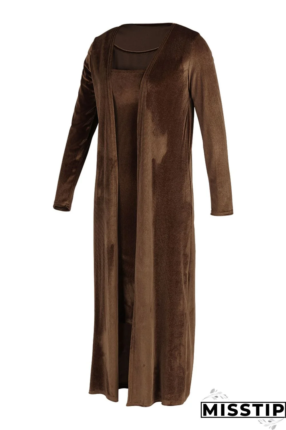 Black Casual Solid Patchwork Spaghetti Strap Long Sleeve Two Pieces