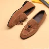 Mens Casual Suede Leather Tassel Loafers 