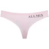 Sexy Letters Transparent Ice Silk Low Waist Seamless Thong