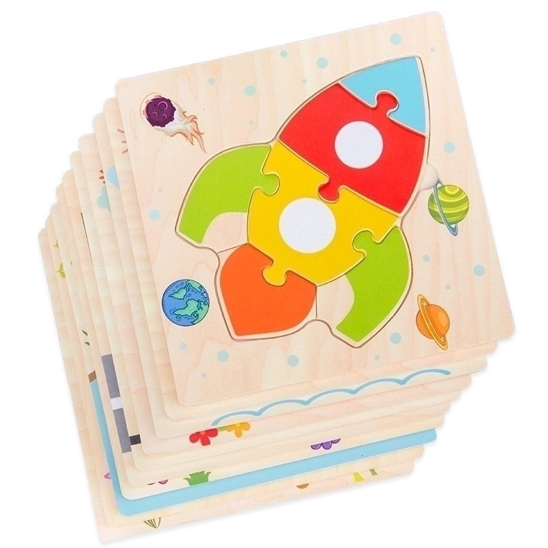 Puzzles Toddler(3-6years) Cartoon Wood Toys