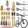 21Pcs Bicycle Valve Adapter Set Aluminum Alloy Nozzle Inflation Kit for Air Pump