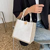 Lovely Flower Linen Shopping Lunch Gift Tote Handbag