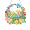 >SALE<5D Rabbit Basket Hanging Pendant With Light Strip DIY Acrylic Craft Gifts(YH317)