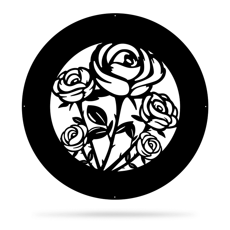 BlanketCute-Personalized Rose Monogram Metal Signs with Your Name
