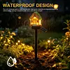 LED Solar Fairy-Tale Mushroom Cottage Garden Light Auto On/Off Resin Mushrooms Ground Decor Lights Weather-Proof Solar-Powered Resin Mushrooms Statue Lamp for Yard Patio Pathway Lawn Flower Bed