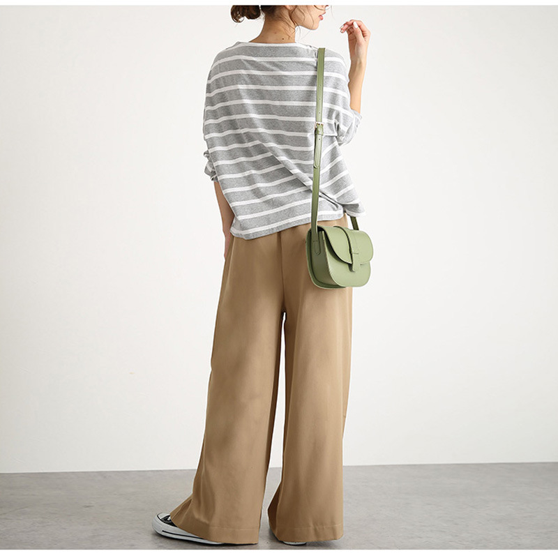 Loose Solid Color Wide-Leg Pants