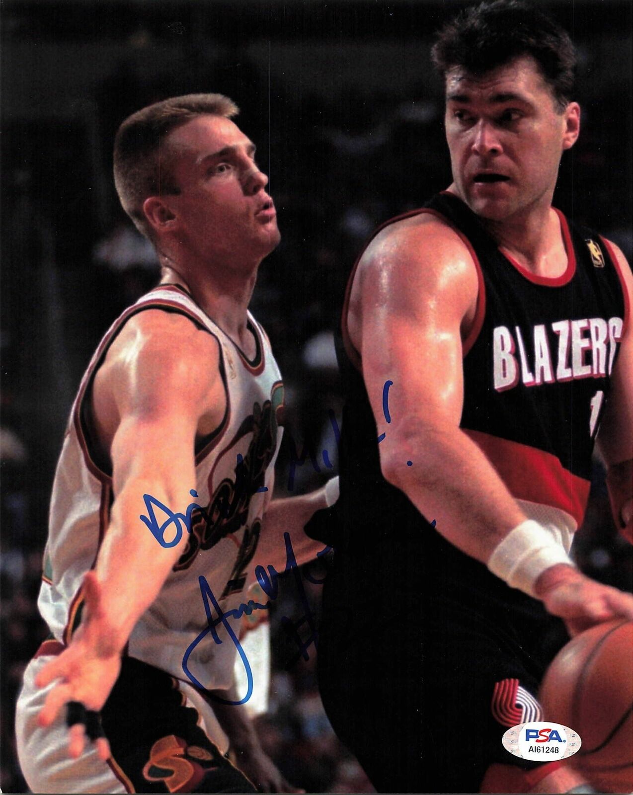 JIM McILVAINE signed 8x10 Photo Poster painting PSA/DNA Seattle SuperSonics Autographed