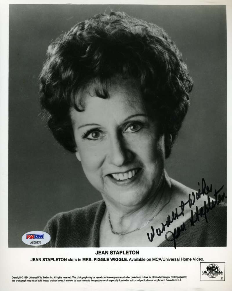 Jean Stapleton Psa Dna Coa Autograph 8x10 Photo Poster painting Hand Signed