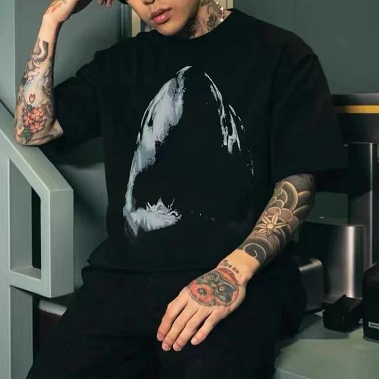 Life Shark Print Casual T-Shirt