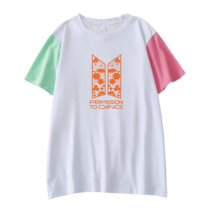 BTS Permission to Dance Colorblock Colorblock T-shirt