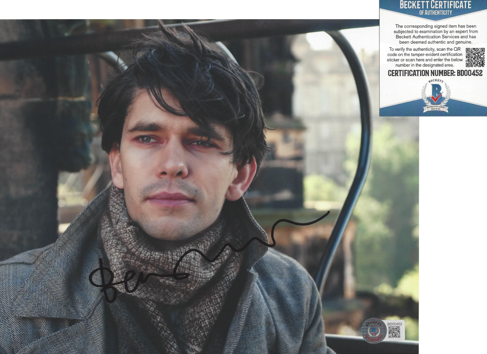 BEN WHISHAW SIGNED PERFUME 8x10 MOVIE Photo Poster painting ACTOR MARY POPPINS BECKETT COA BAS