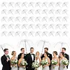 52 Inch Large Clear Bubble Umbrella Bulk with Classic Hook Handle Decorative Clear Wedding Dome Umbrella with Thank You Tags and Rope Guest Souvenirs for Wedding Party Bridal Favors
